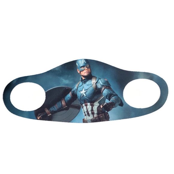 Captain America reusable, breathable soft cloth face mask.  *Youth* - Picture 1 of 3